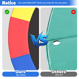 16 Feet Trampoline Pad Replacement Safety Pad with Fixing Straps (Blue)