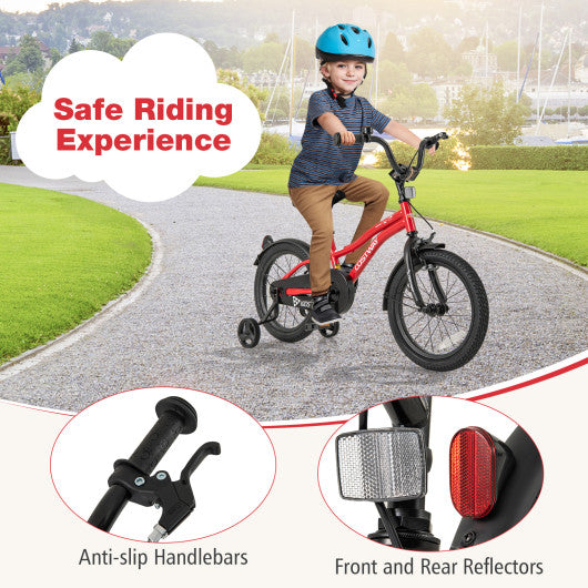 14 Inch Kids Bike Adjustable Bicycle with Reflectors and Bell for 3-5 Years Old