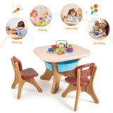 In/Outdoor 3-Piece Plastic Children Play Table & Chair Set
