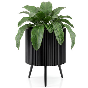 16.5 Inch Plant Pot with Stand and Tapered Legs for Garden