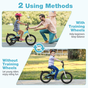 14-Inch Kids Bike for 3-5 Years Old Children Bicycle with Training Wheels