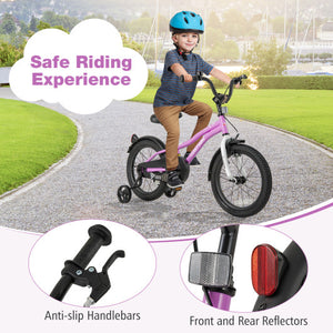 Kids Bike 14-Inch Children Training Bicycle with 2 Brake for 3-5 Years Old