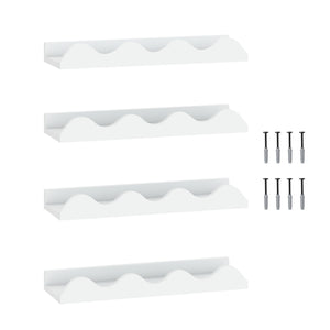 16 Inch Kids Bookshelf Set of 4 Floating Nursery Book Shelves for Decoration Book Toy Storage-White