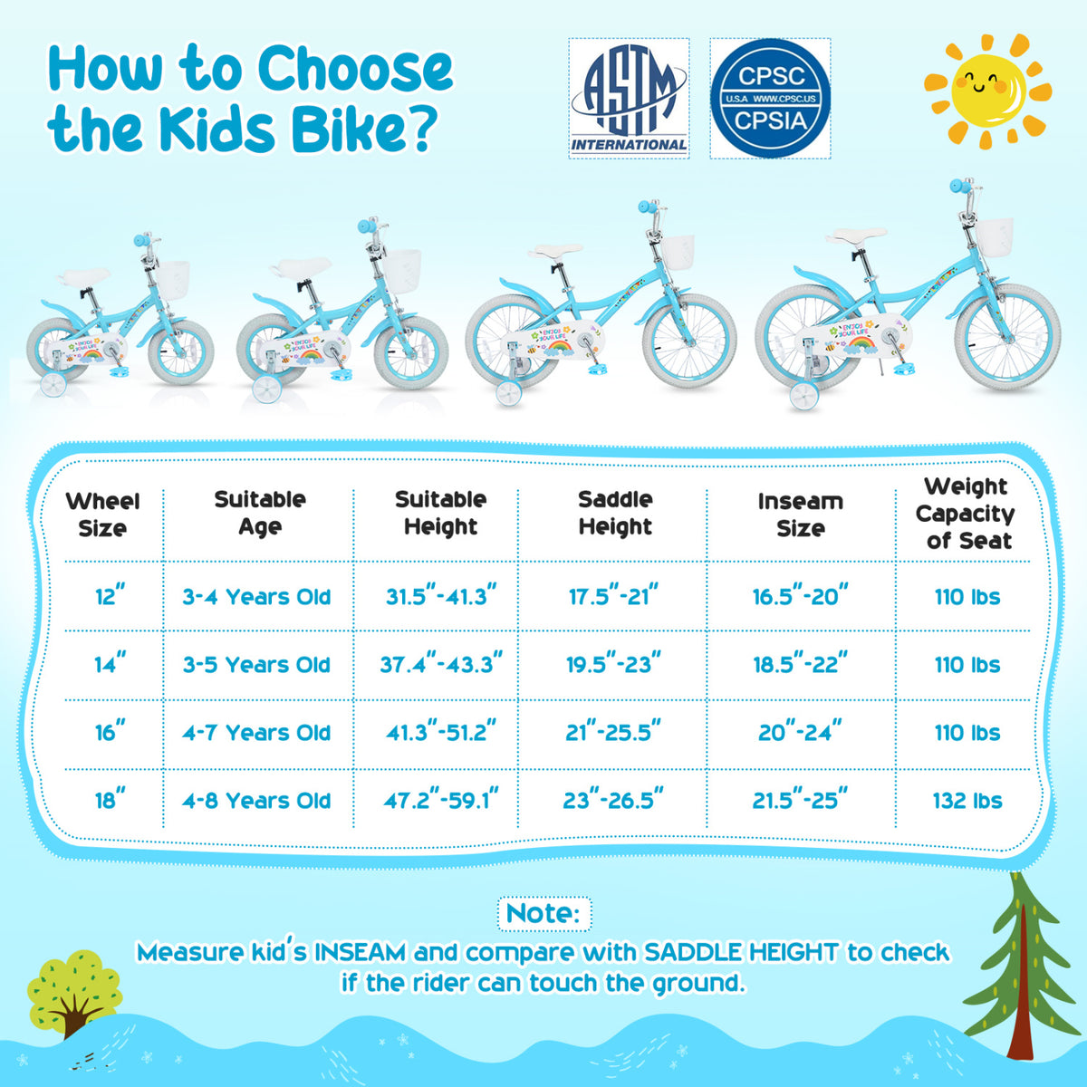 16 Inches Girls Bike for 4-7 Years Old with Training Wheels and Basket Spring Party Blue