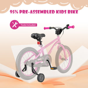 16-Inch Kids Bike for 4-7 Years Old Adjustable with Removable Training Wheels-16 inches