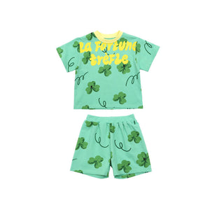 Fashion Printed T-shirt Shorts For Boys And Girls