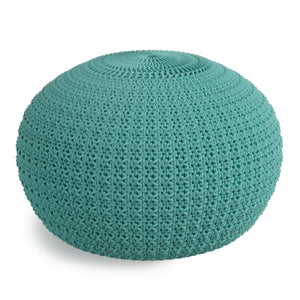 Sonata - Handcrafted Round Knitted Outdoor / Indoor Pouf by Couch.com