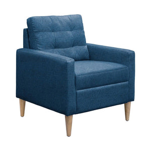 Contemporary Tufted Back Accent Chair With High Density Foam Support - Blue by Couch.com
