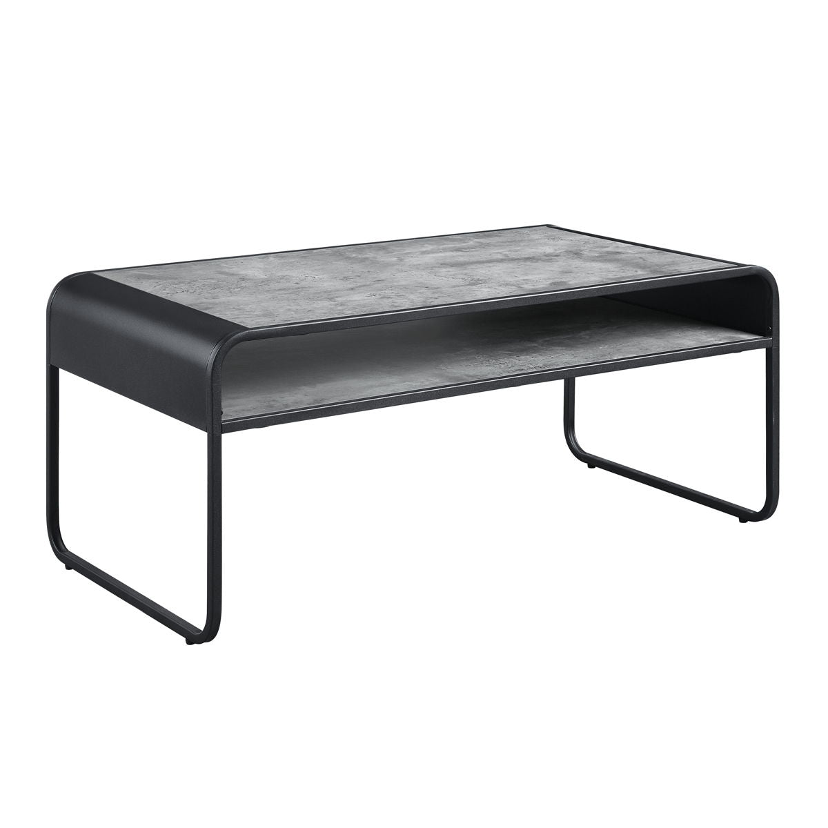 Raziela - Concrete Coffee Table - Black / Gray by Couch.com