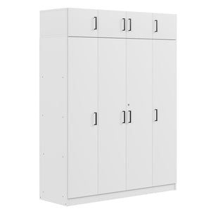 Contemporary 4 Door Wardrobe With 1 Drawer And Top Cabinet by Couch.com