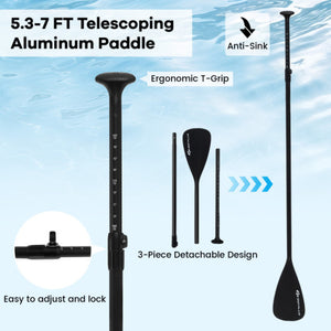 3 Pieces Multifunctional Coffee End Table Set-White