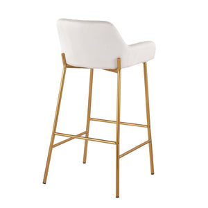Daniella - Contemporary / Glam Fixed Height Bar Stool (Set of 2) by Couch.com