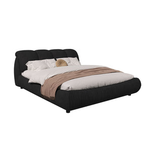Luxury Upholstered Platform Bed With Oversized Padded Backrest And Solid Wood Frame by Couch.com