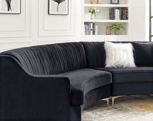 Velvet Curved Sofa by Couch.com