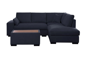 Joshua - 100" Sectional Sofa with Right Facing Chaise and Console Ottoman by Couch.com