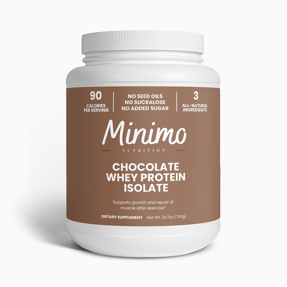 Chocolate Whey Isolate Protein Powder, 1.54 lbs