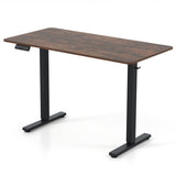 48 Inch x 24 Inch Ergonomic Electric Standing Desk with 3 Memory Settings for Home Office-Rustic Brown