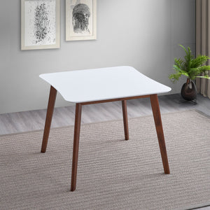 Benton - Modern Top Dining Table - Brown / Walnut Brown / White by Couch.com