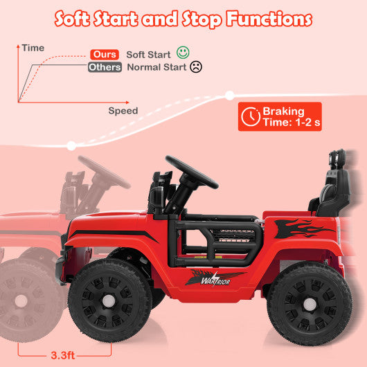 12V Kids Ride on Truck Car Battery Powered Electric Vehicle-Pink