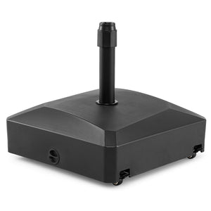 176 LBS Fillable Mobile Umbrella Base with 4 Wheels and 2 Locks-Black