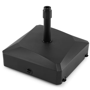 176 LBS Fillable Mobile Umbrella Base with 4 Wheels and 2 Locks-Black