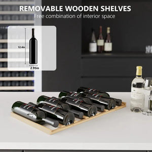 17.72" 111 Bottles Dual Zone Built-in/Freestanding Wine Refrigerator