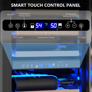 17.72" 111 Bottles Dual Zone Built-in/Freestanding Wine Refrigerator