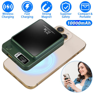 Magnetic Wireless Charger & Power Bank by DirectDeals