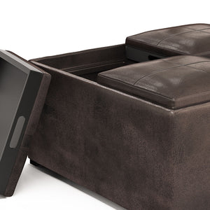 Avalon - Upholstered Square Coffee Table Storage Ottoman by Couch.com