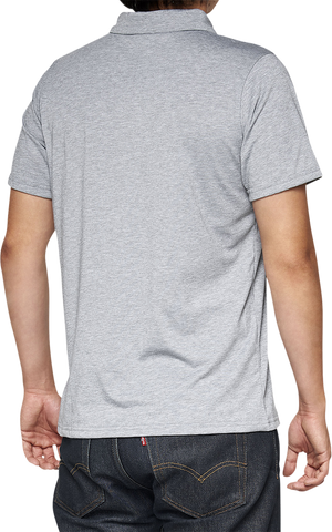 100% Corpo Polo Shirt - Heather Gray/White - XL 35019-252-13