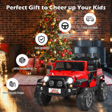12V 2-Seater Ride on Car Truck with Remote Control and Storage Room-White