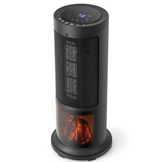 17 Inch 1500W Portable Tower Space Heater with 135 ° Oscillation-Black