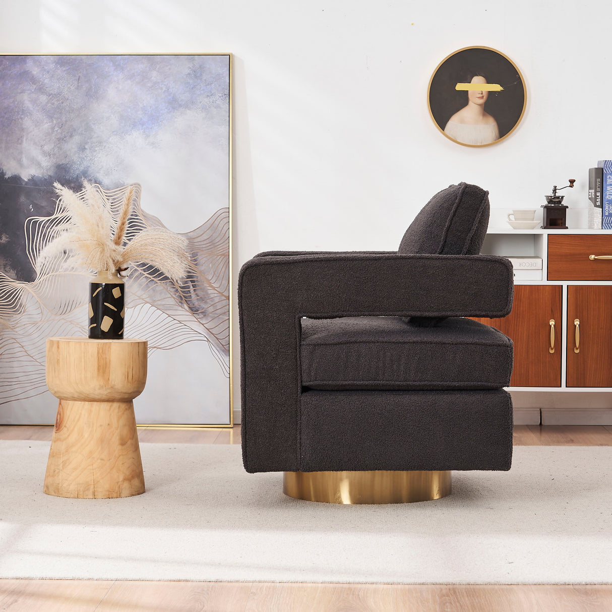 Swivel Barrel Chair 360 Degree Swivel Club Modern Accent Single Sofa Chair by Couch.com