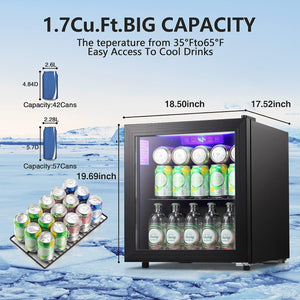 1.7 Cu.Ft Mini Beverage Refrigerator W6850