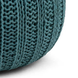 Shelby - Handcrafted Hand Knit Round Pouf by Couch.com