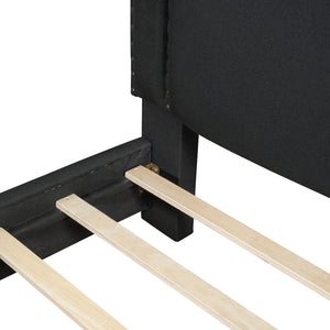 Upholstered Bed With Slats Support, No Box Spring Needed by Couch.com