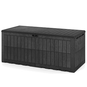 180 Gal Outdoor Deck Box All-Weather Lockable Storage Bin with Lid and Handles-Black