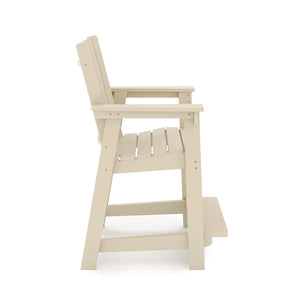 Modern Counter Chair Sleek HDPE Poly Lumber For Dining, Patio, And Garden Comfort by Couch.com