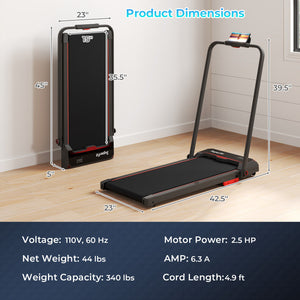 Home Fitness & Relaxation Set  “ 3 in 1 Folding Treadmill and Modern Accent Chair