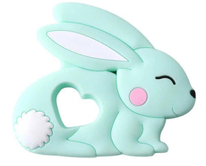 Baby Teether Silicone Rabbit Food Grade Bunny Teether Nursing Teething  Accessories Silicone Animal Teether For Kids and Baby