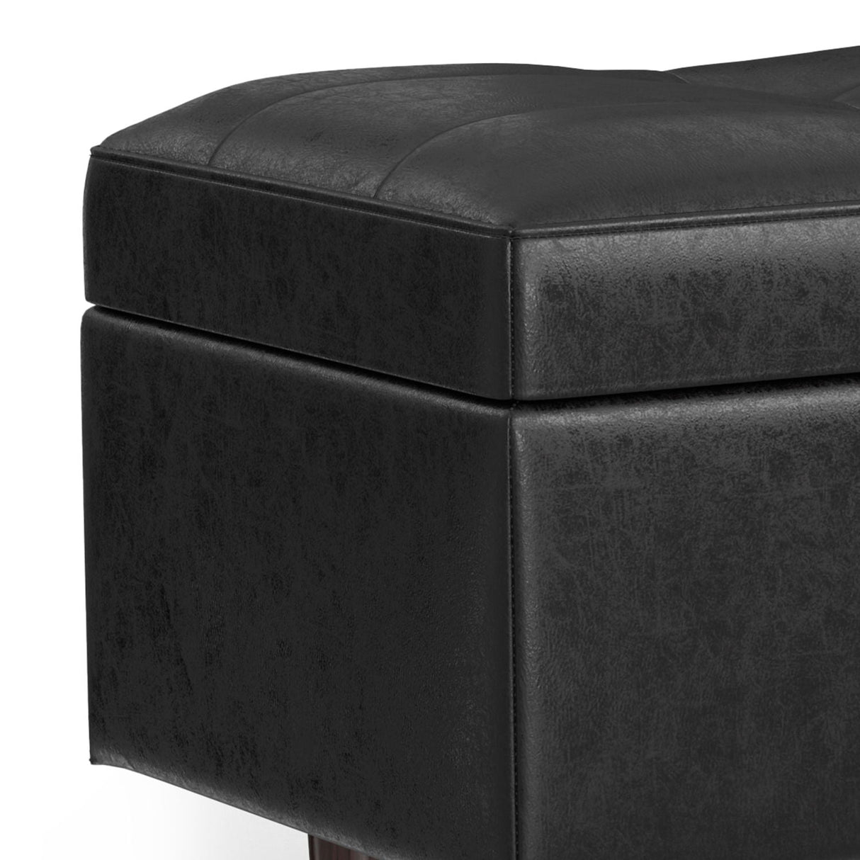 Shay - Large Square Coffee Table Storage Ottoman Mid-Century Style by Couch.com