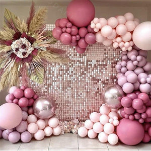 183Pcs Retro Hot Pink Baby Pink 4D Balloons For Baby Shower Bridal Shower Birthday Party For Decoration Girl Birthday Ballons