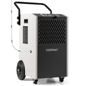 154 Pints Commercial Dehumidifier with Pump and Drain Hoses-White