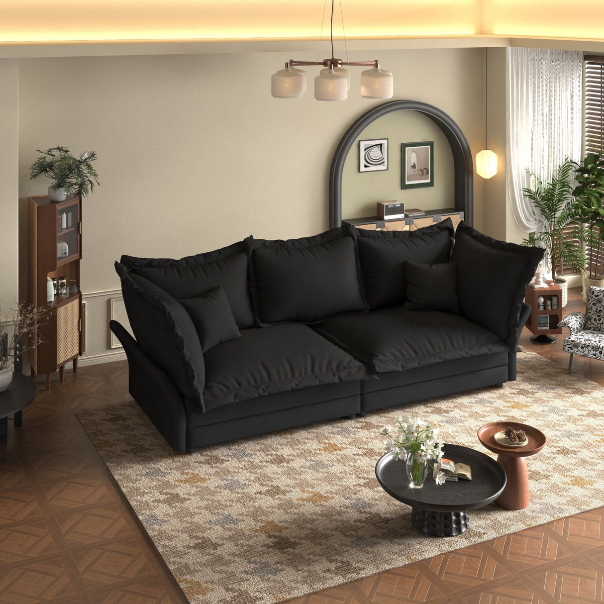 Modern Comfy Upholstered Sofa Cloud Couch, Deep Seat Couches With Multiple Large Soft Pillows by Couch.com