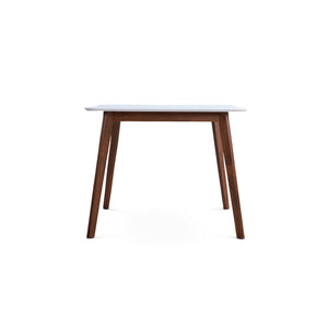 Benton - Modern Top Dining Table - Brown / Walnut Brown / White by Couch.com