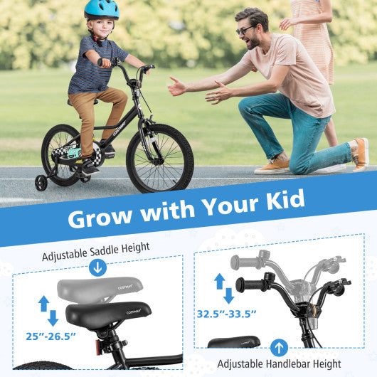 16 Inch Kids Bike Adjustable for 4-7 Years Old with Low-Step Frame