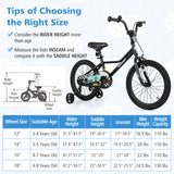 18 Inch Kids Bike Adjustable for 4-8 Years Old with Low-Step Frame