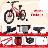 18-Inch Kids Bike Ages 3-8 with Handbrake and Coaster Brake and Bell Ring-18 inches