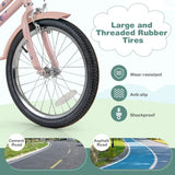 18 Inch Kids Bike Retro Bicycle with Adjustable Height and Basket for Ages 4-8 Years Old-18 inches