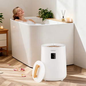 18L Large Towel Warmer with LED Display and Auto Shut off-White